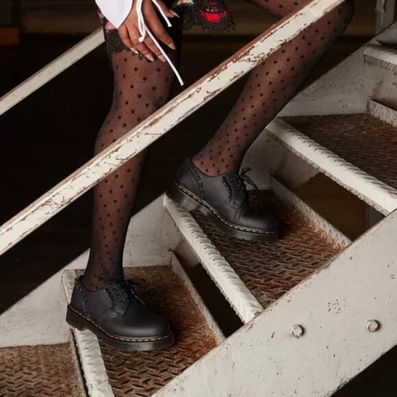 Dr. Martens 1461 Frill Nappa Leather Oxford Shoes - Picture 6 of 12